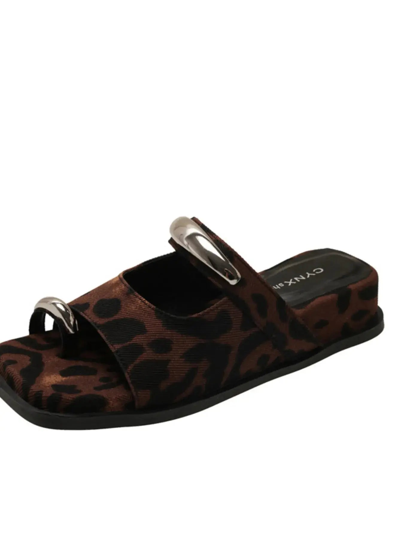 Toe Loop Cutout Platform Sandals.