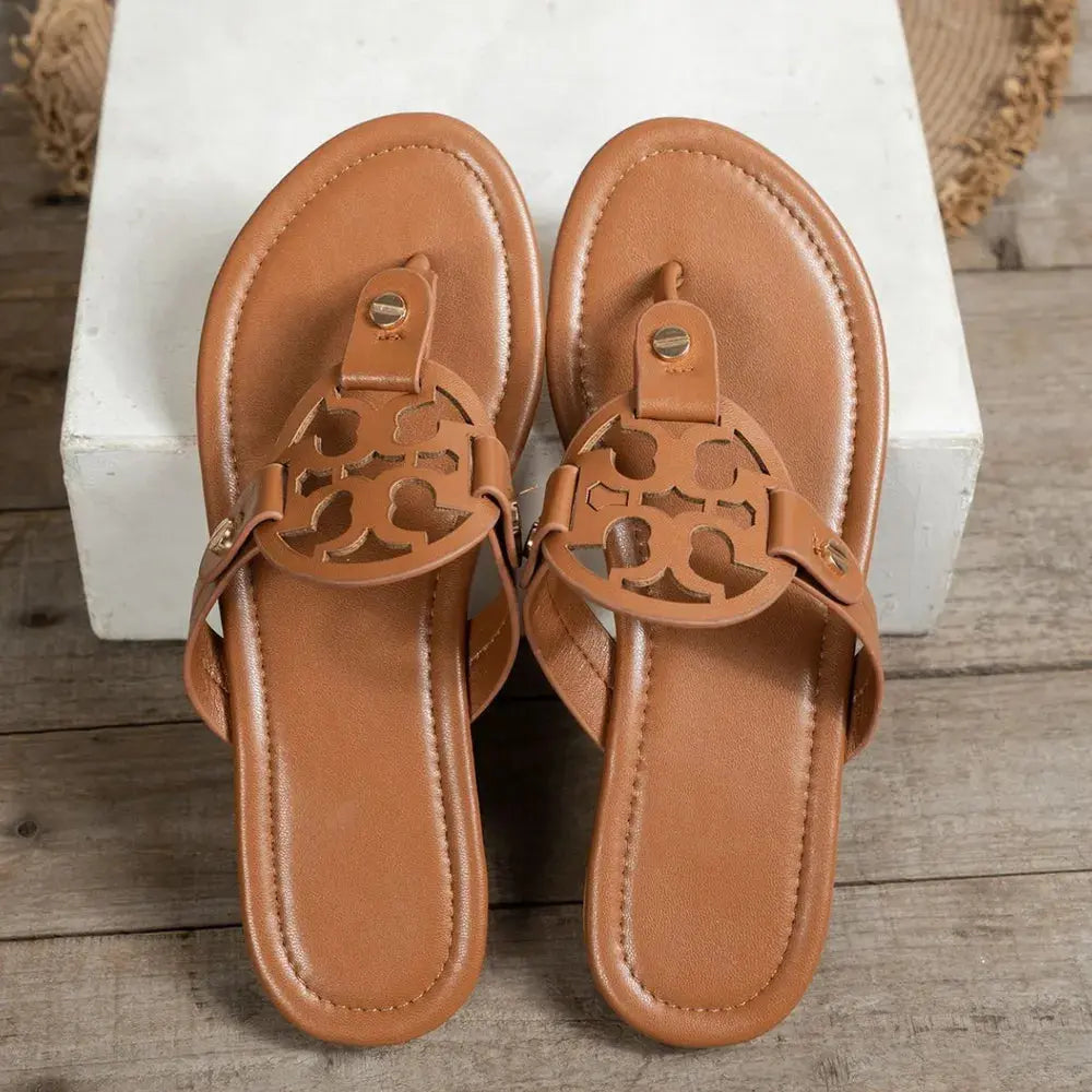 Toe Post Flats Sandals.