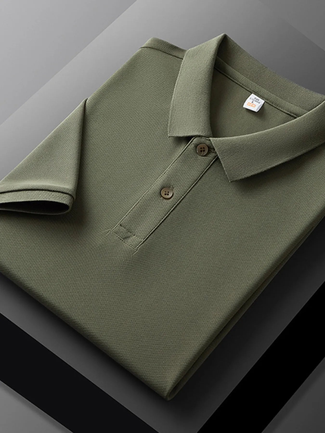 Men's Plus Size Solid Short Sleeve Polo.