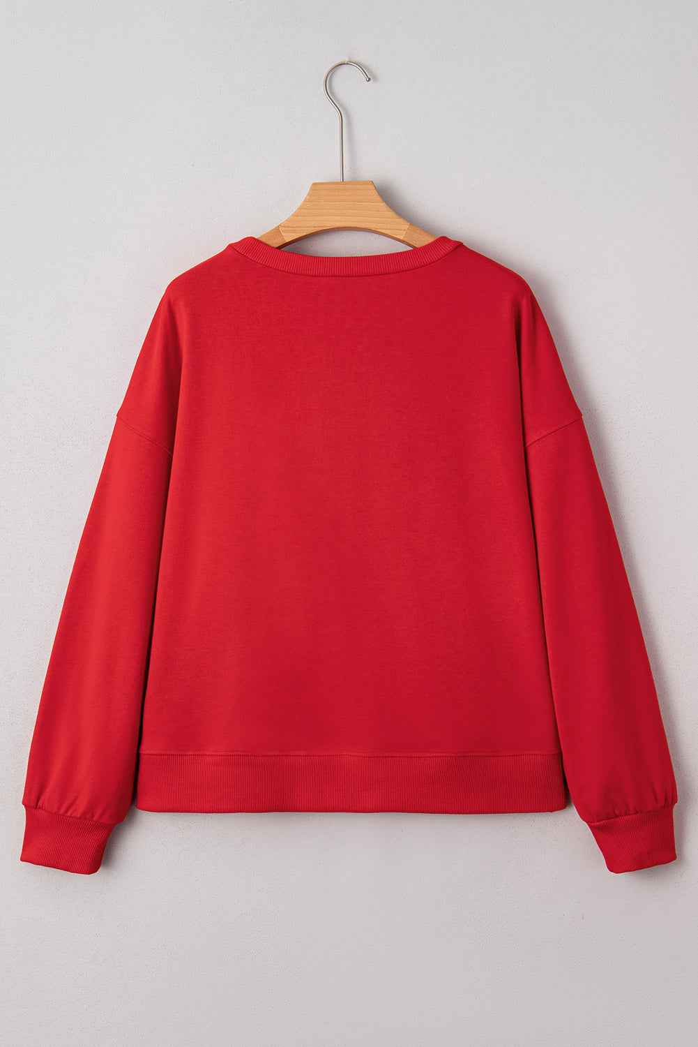 Fiery Red Merry Script Holiday Christmas Graphic Sweatshirt