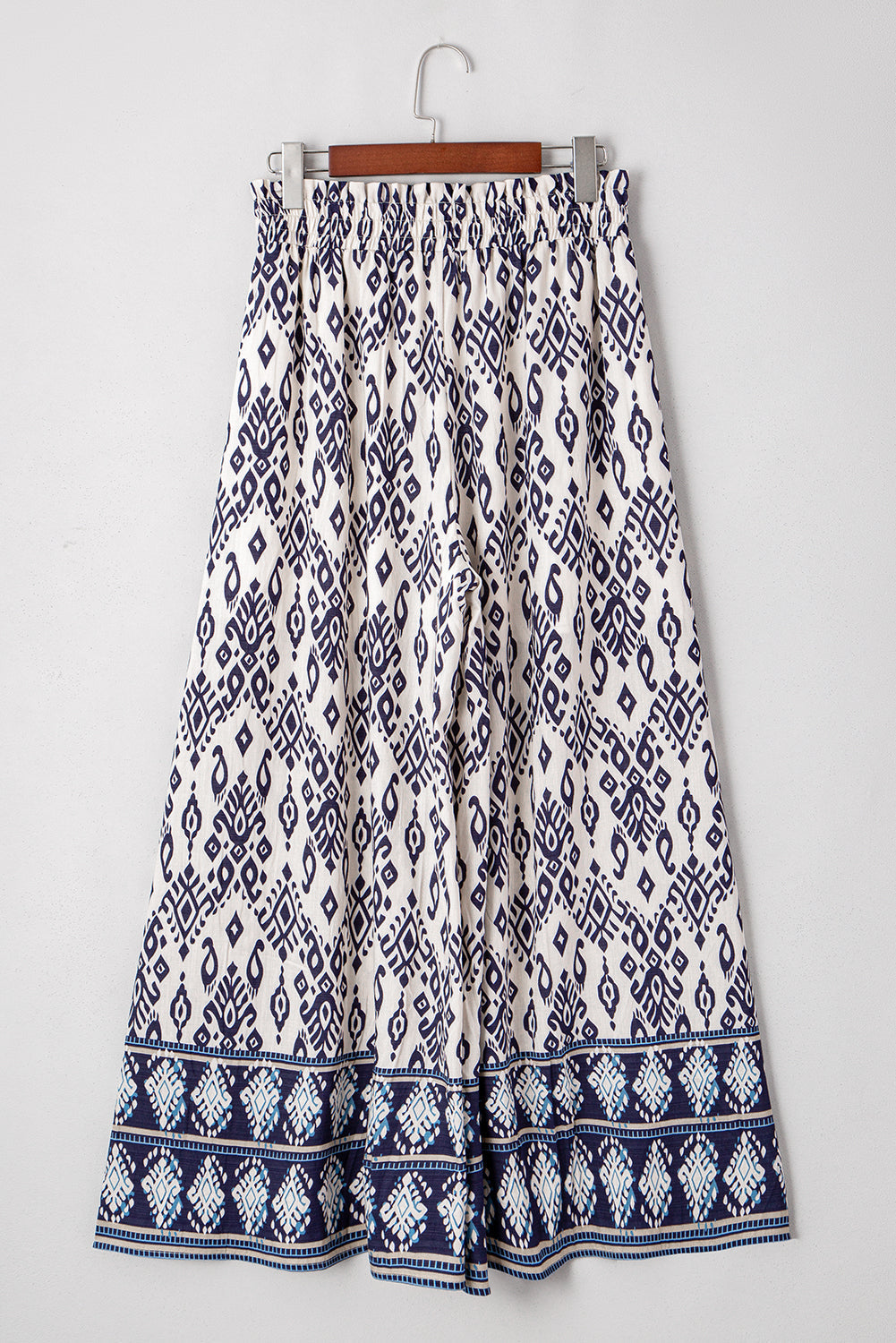 Blue Boho Pattern Print High Waist Wide Leg Loose Pants Dear-Lover Dropshipping