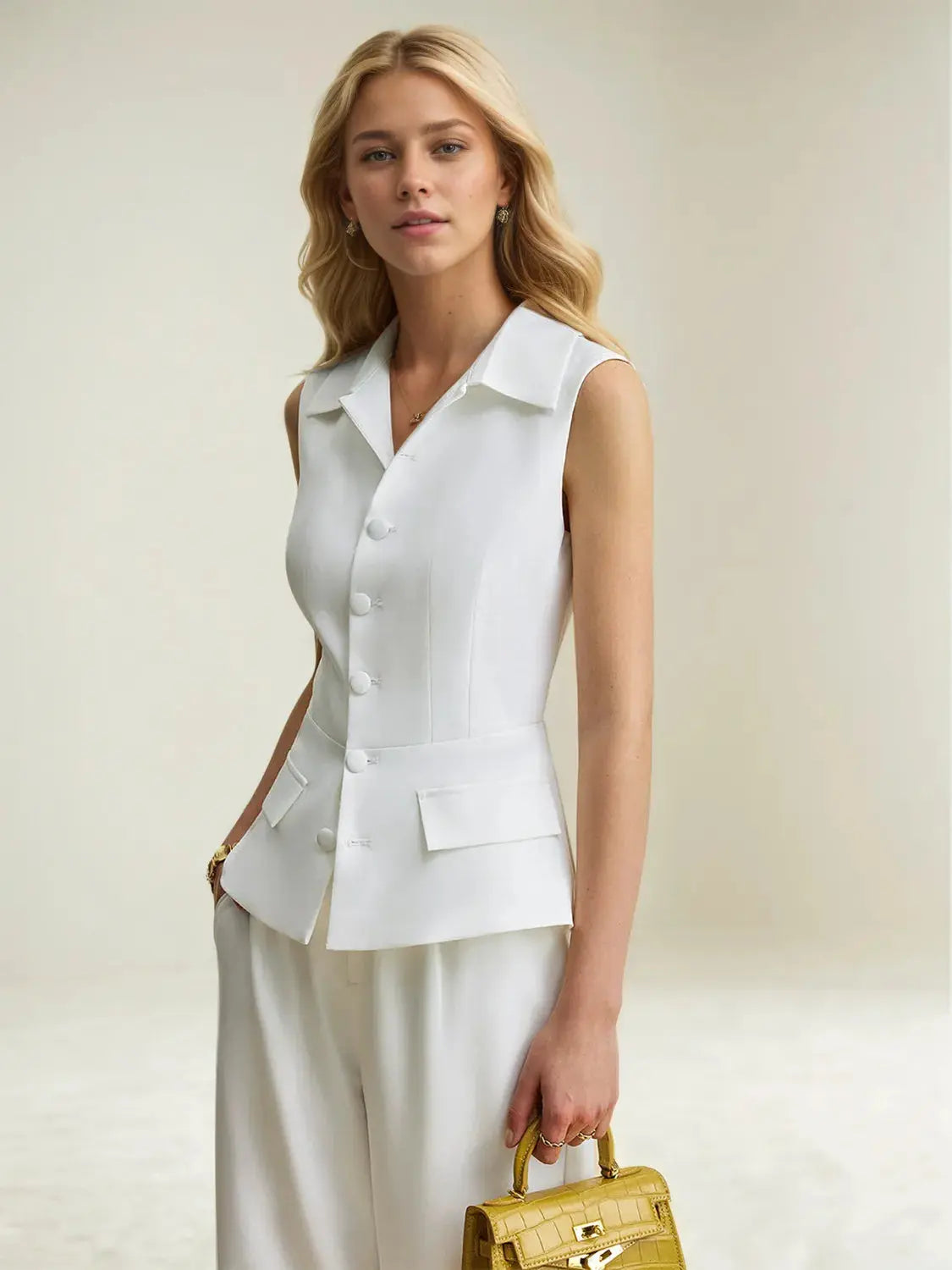 WOMEN Vest and Pants Suit Set.