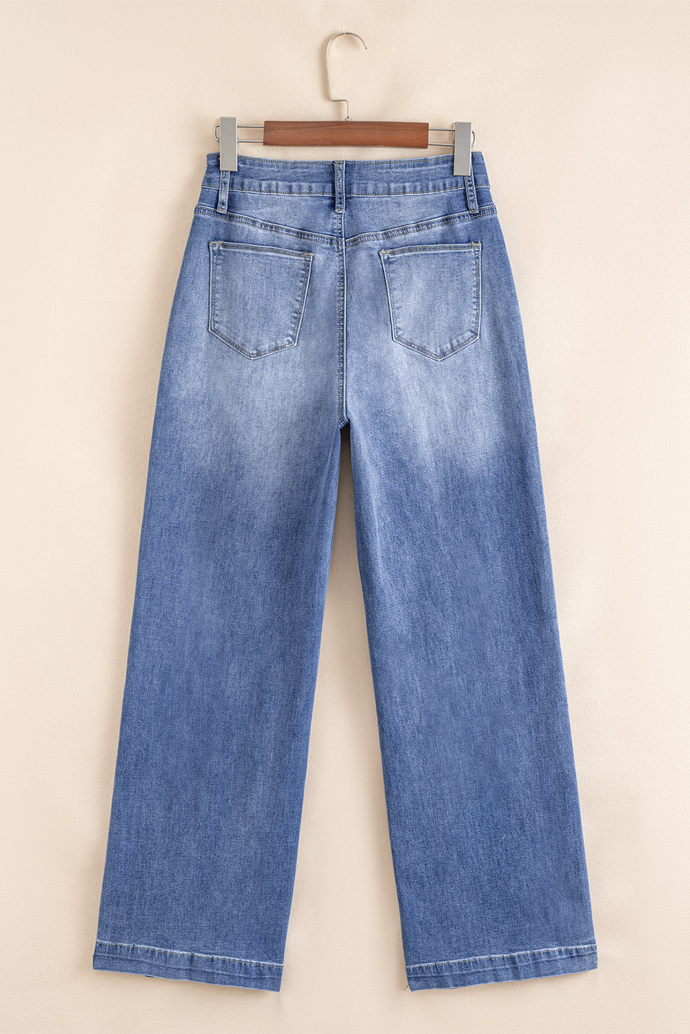 Beau Blue Tailored Center Seam Detail Straight Loose High Rise Jeans Dear-Lover Dropshipping