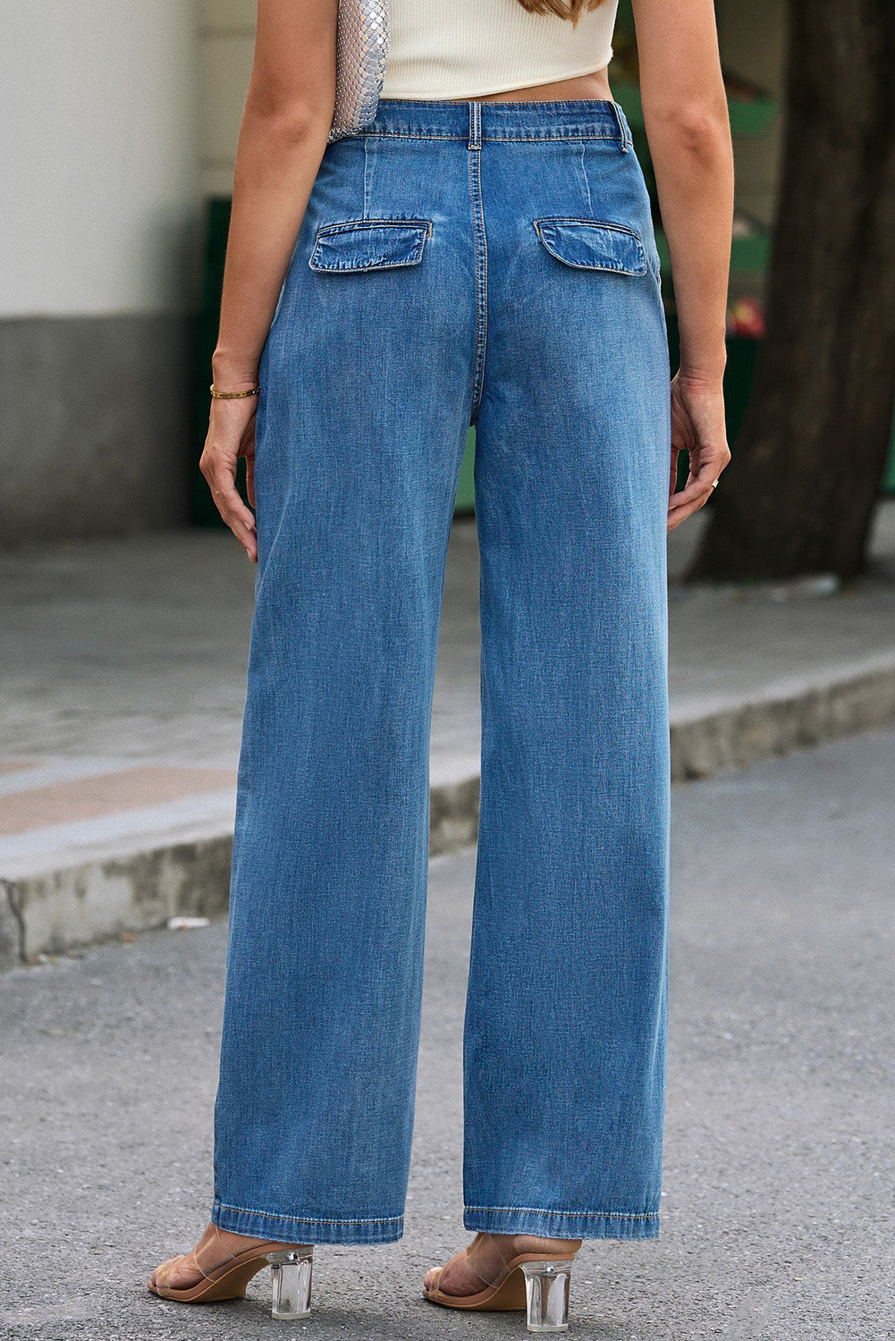 Blue Slouchy Wide Leg Jeans Dear-Lover Dropshipping