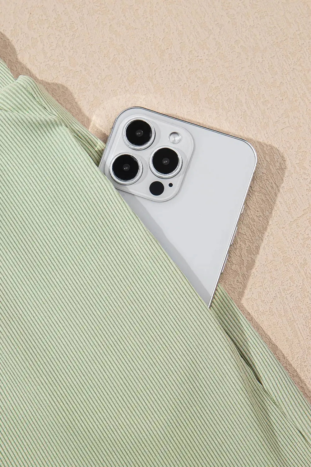 Round Neck Tank Top and High Waist Pants Set.