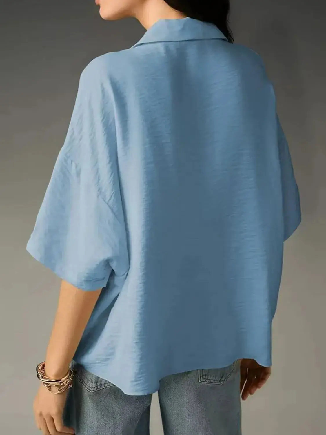 Collared Neck Half Sleeve Blouse.