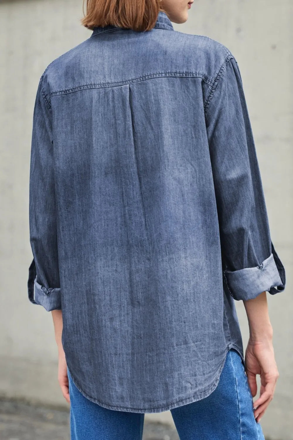 Long Sleeve Denim Top.