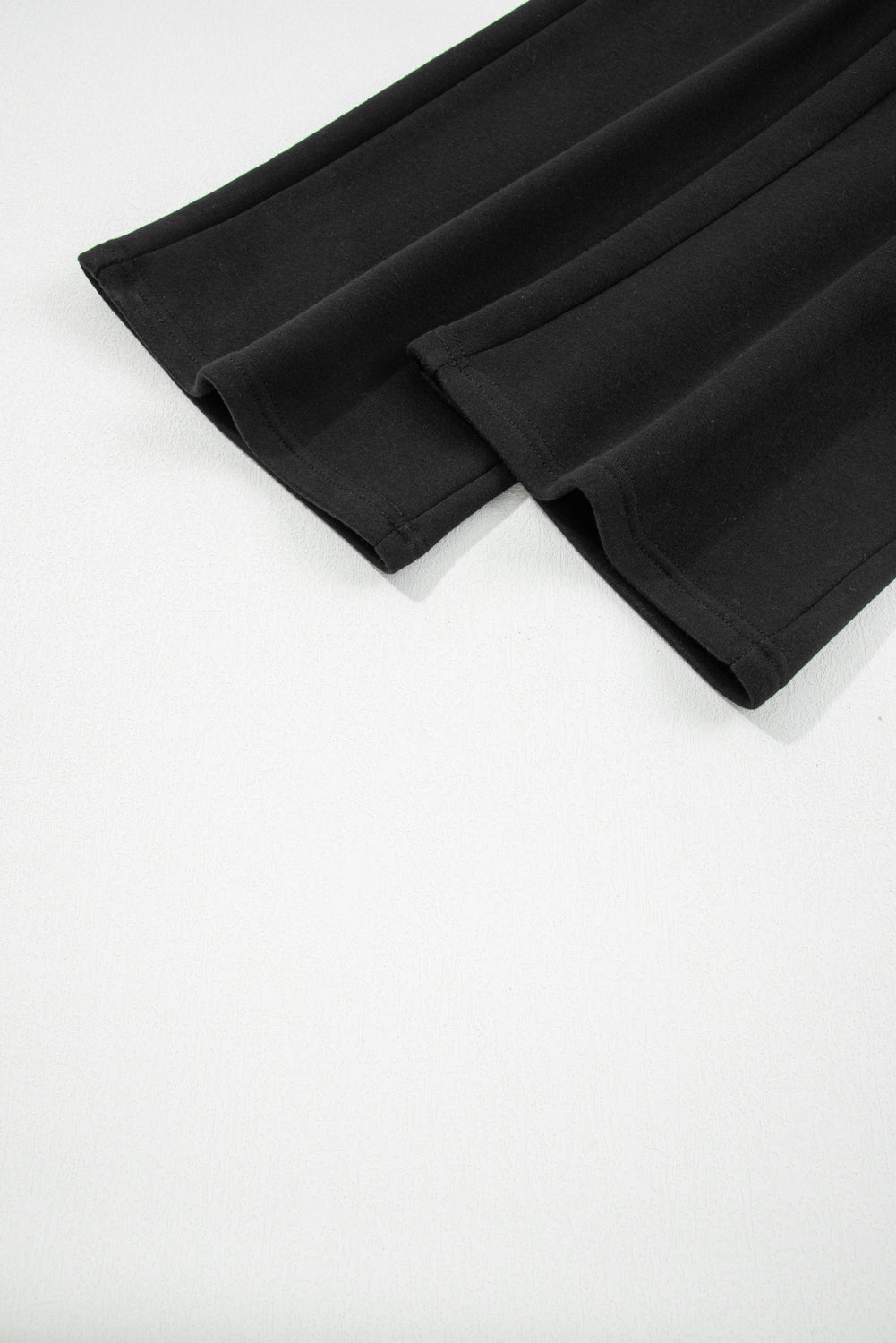 Black Fleece Lined Leopard Drawstring Elastic Waist Solid Pants Dear-Lover Dropshipping