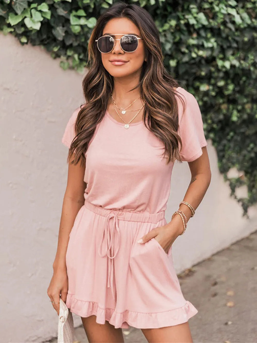 Short Sleeve Romper.