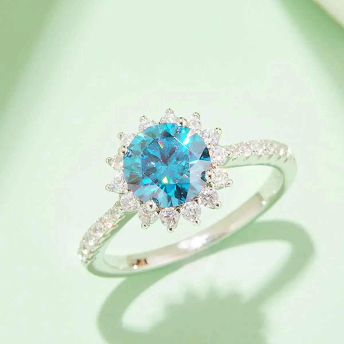 2 Carat Moissanite 925 Sterling Silver Ring.