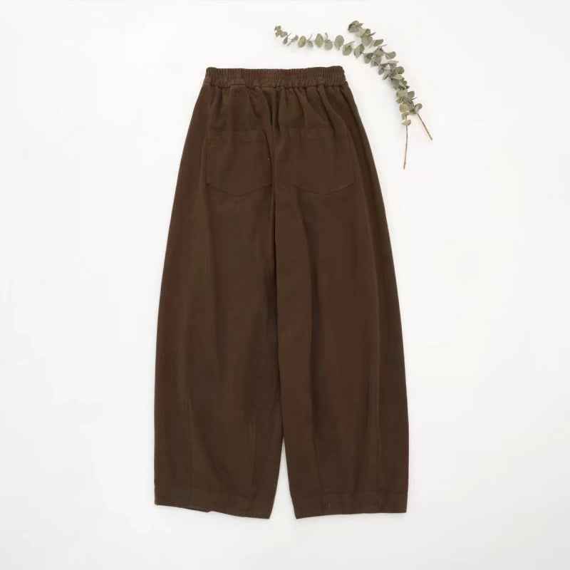 Linen Wide Leg Pants for Women, Plus Size Casual Versatile Slimming Trousers