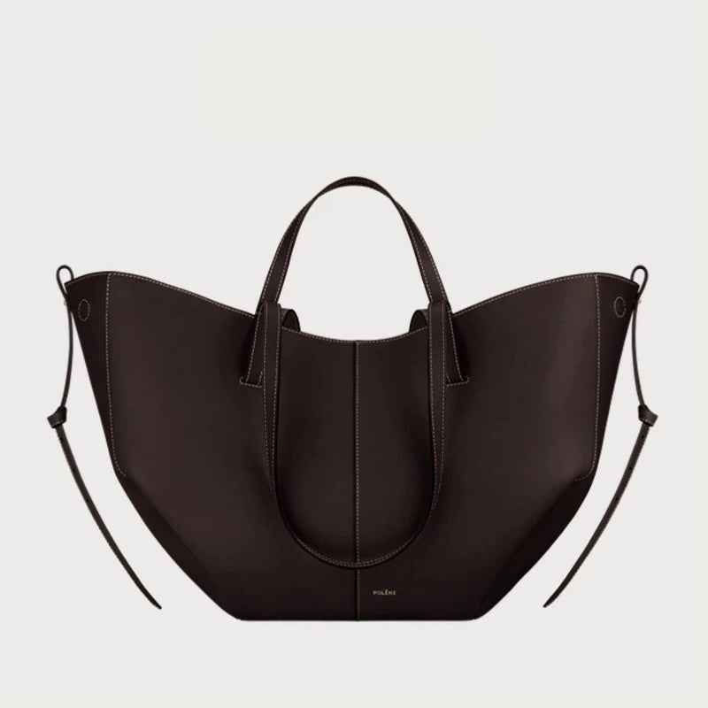 Leather bucket bag handbag tote bag