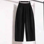 Style Plus Size Casual Pants for Women, Loose and Slimming Nine-Point Harem Trousers for Pear-Shaped Figures