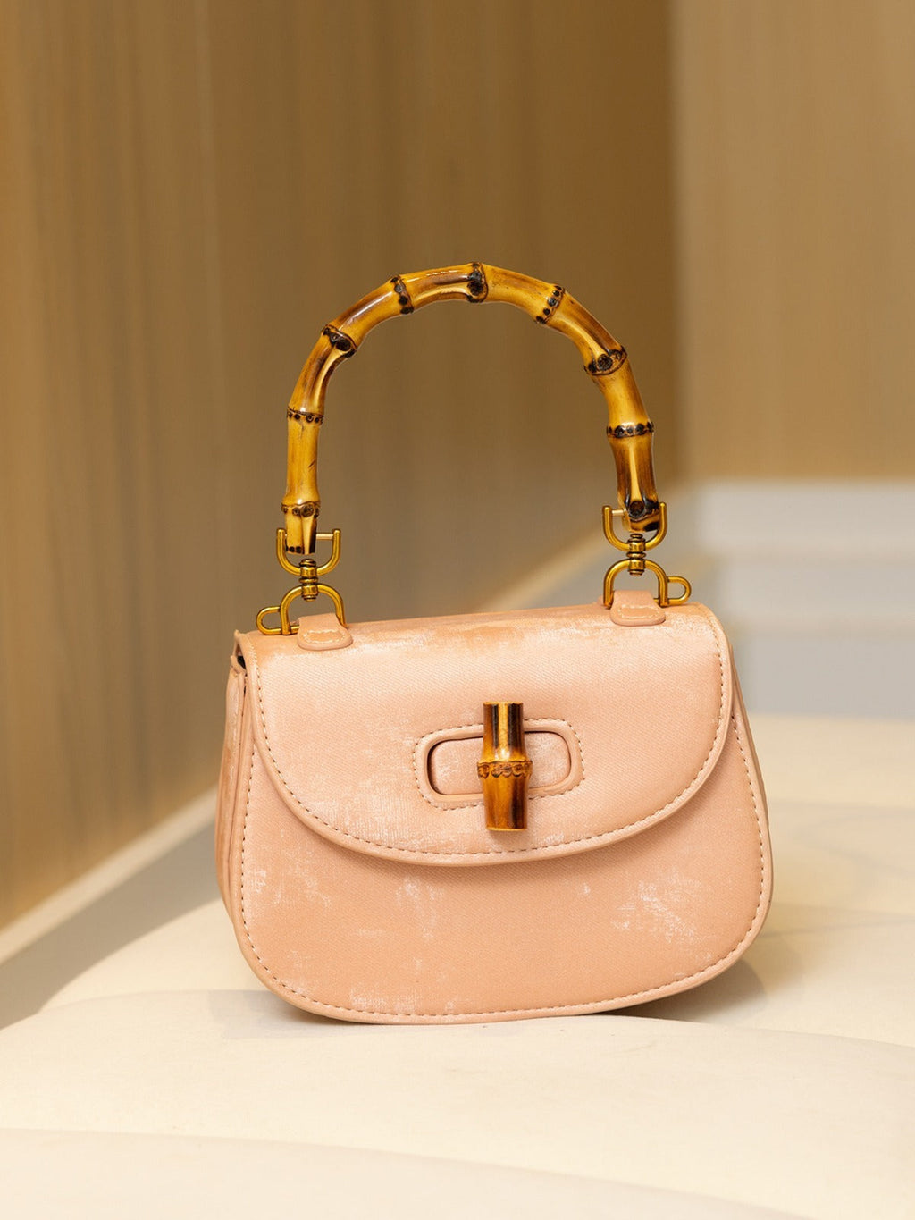 Western style bamboo joint handbag versatile commuting bag single shoulder crossbody saddle bag eprolo