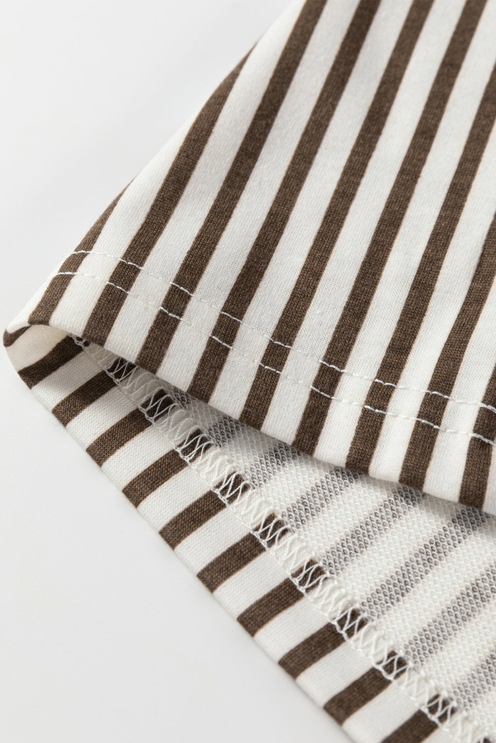 Brown Stripe Elastic High Waist Pocketed Loose Pants Dear-Lover Dropshipping