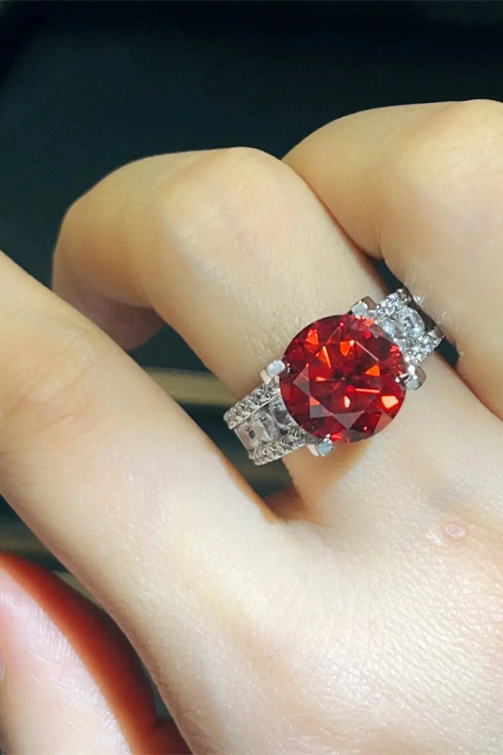 5 Carat Moissanite 925 Sterling Silver Ring.