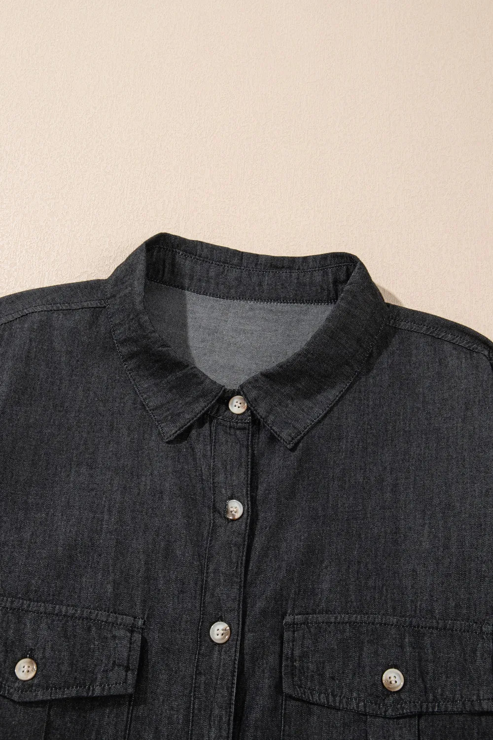 Long Sleeve Denim Top.