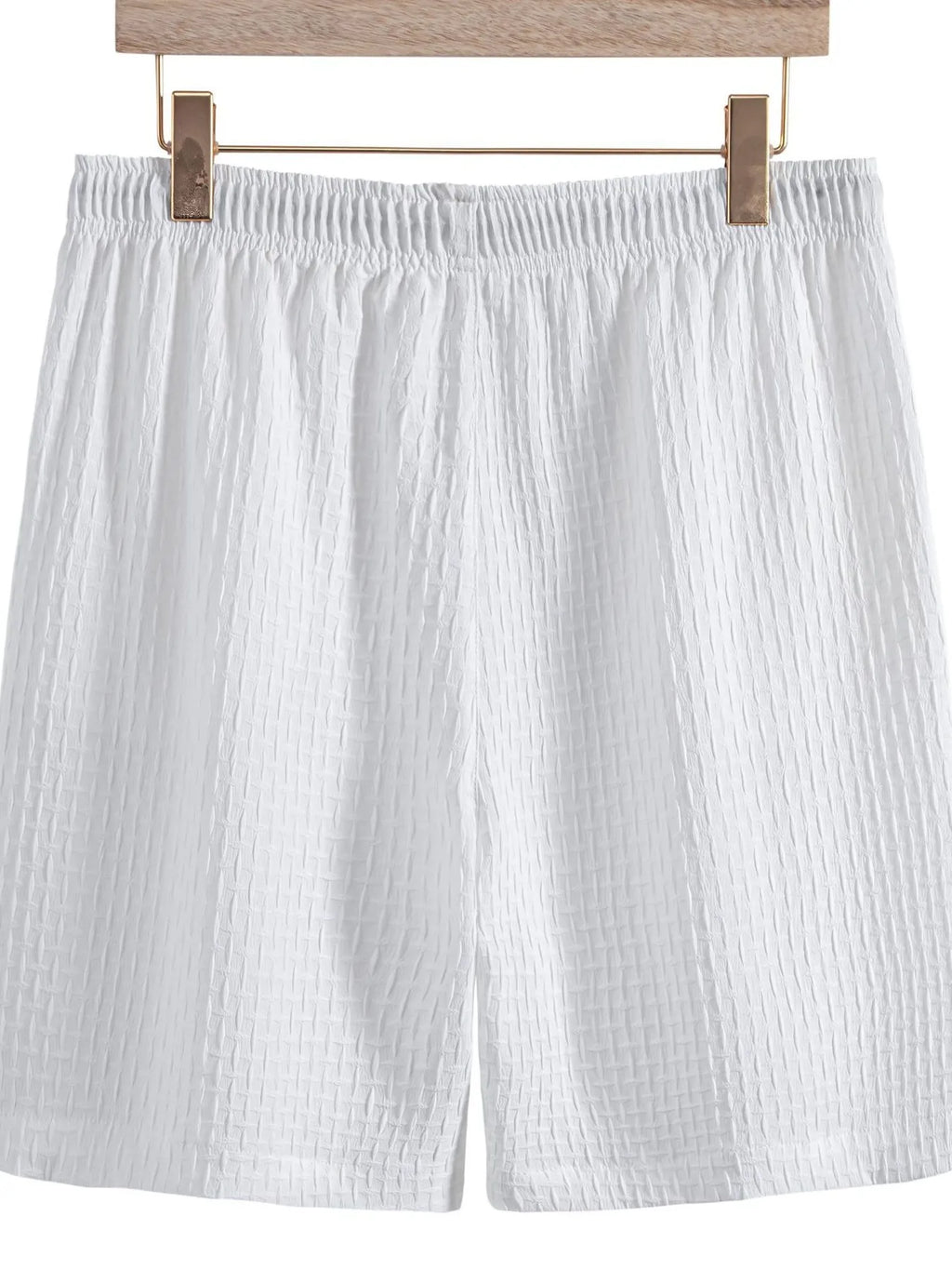 Men's Classic Textured Shorts with Elastic Waist.