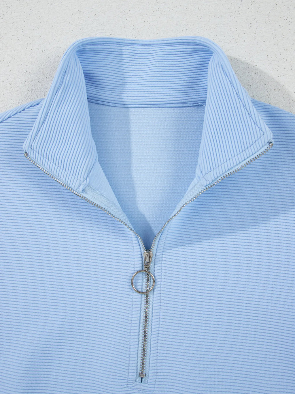 Half Zip Short Sleeve Polo and Shorts Set.