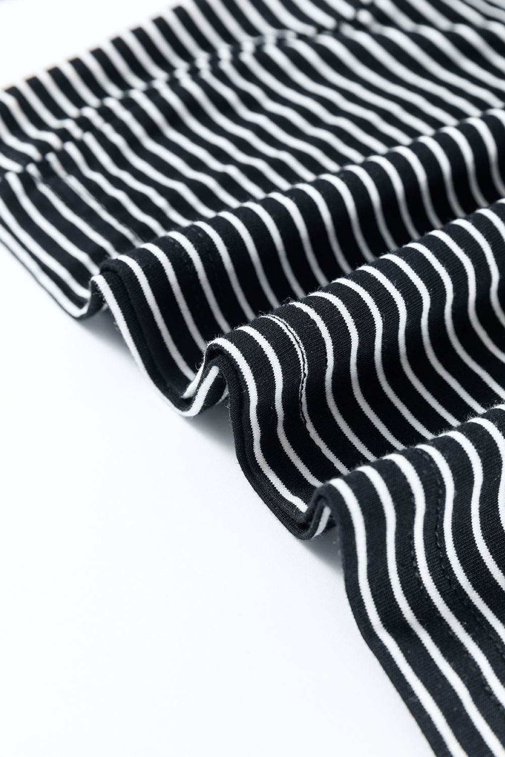 Black white Striped Print Buttoned Wide Leg Sleeveless Jumpsuit Dear-Lover Dropshipping