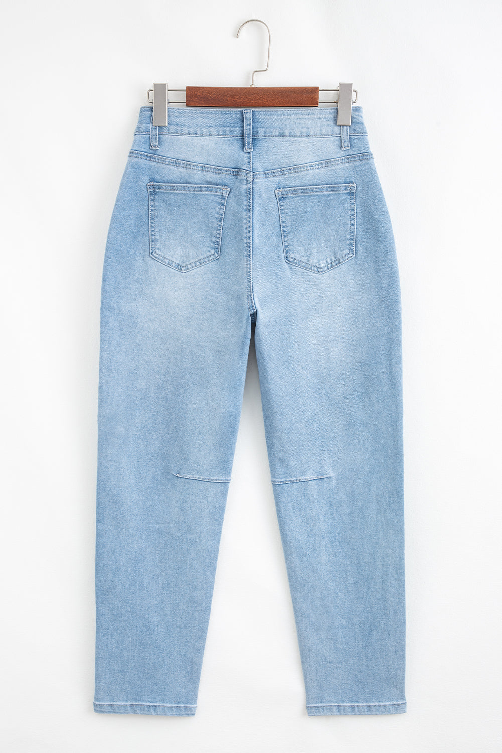 Beau Blue High Rise Barrel Relaxed Patch Pocket Jeans Dear-Lover Dropshipping