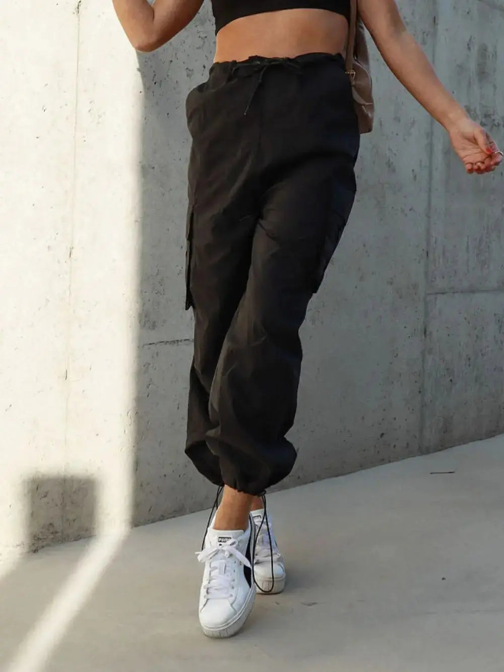 Drawstring Pants with Pockets.