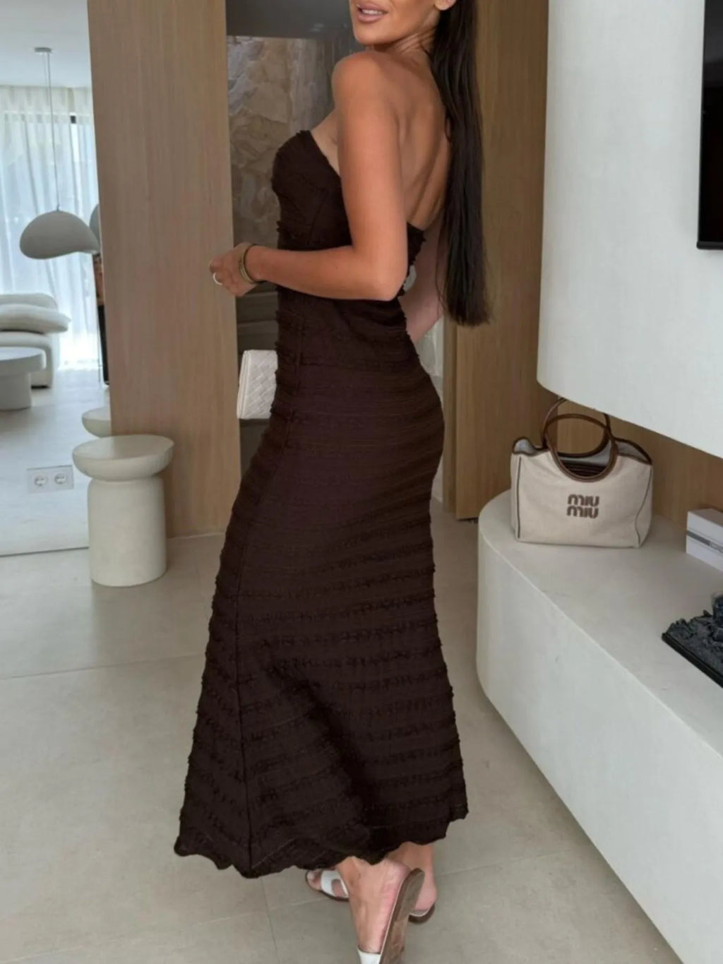 Sweetheart Neck Tube Maxi Dress.