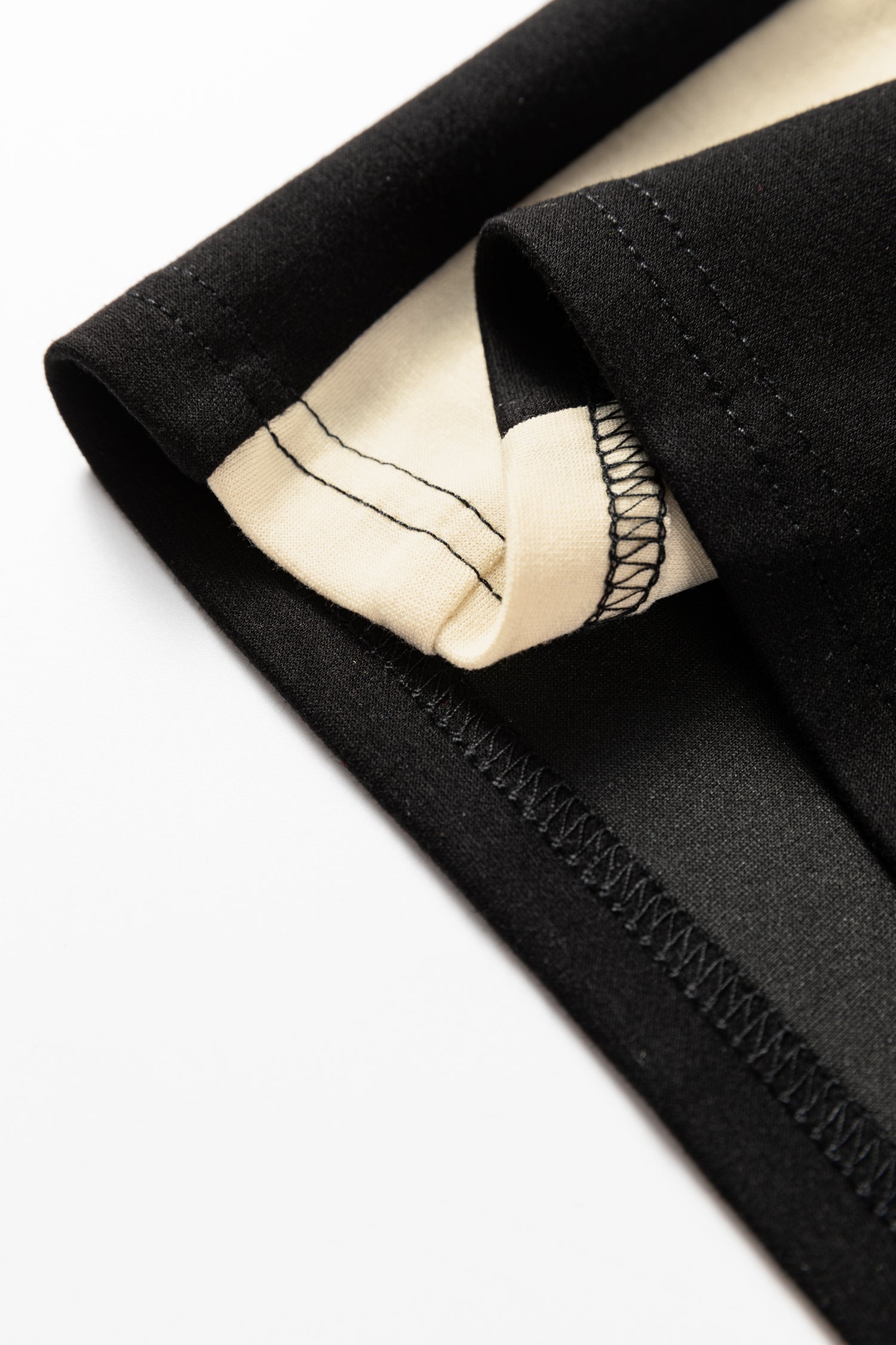 Black Two-tone Long Sleeve Zipped Front Casual Romper