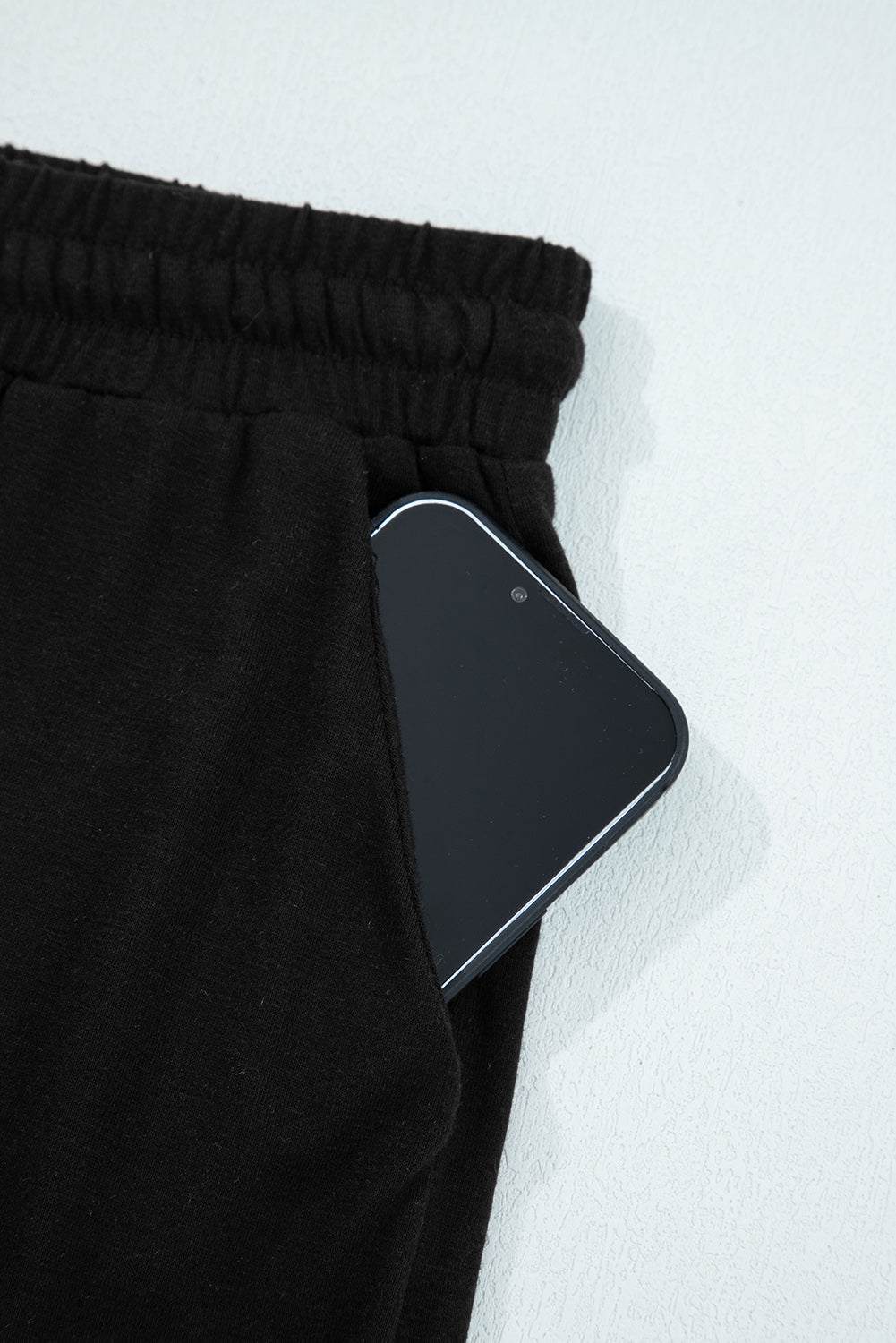 Black Ruffled Wide Leg Pull On High Waist Pants with Pockets Dear-Lover Dropshipping