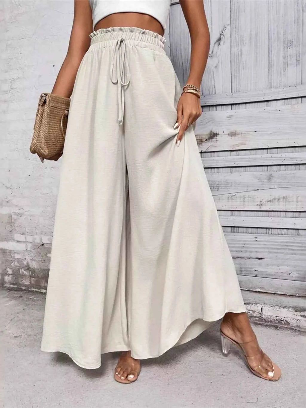Frill Wide Leg Pants.