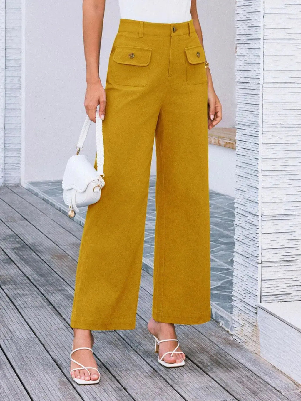High Waist Wide Leg Pants.
