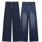 High waisted wide leg jeans