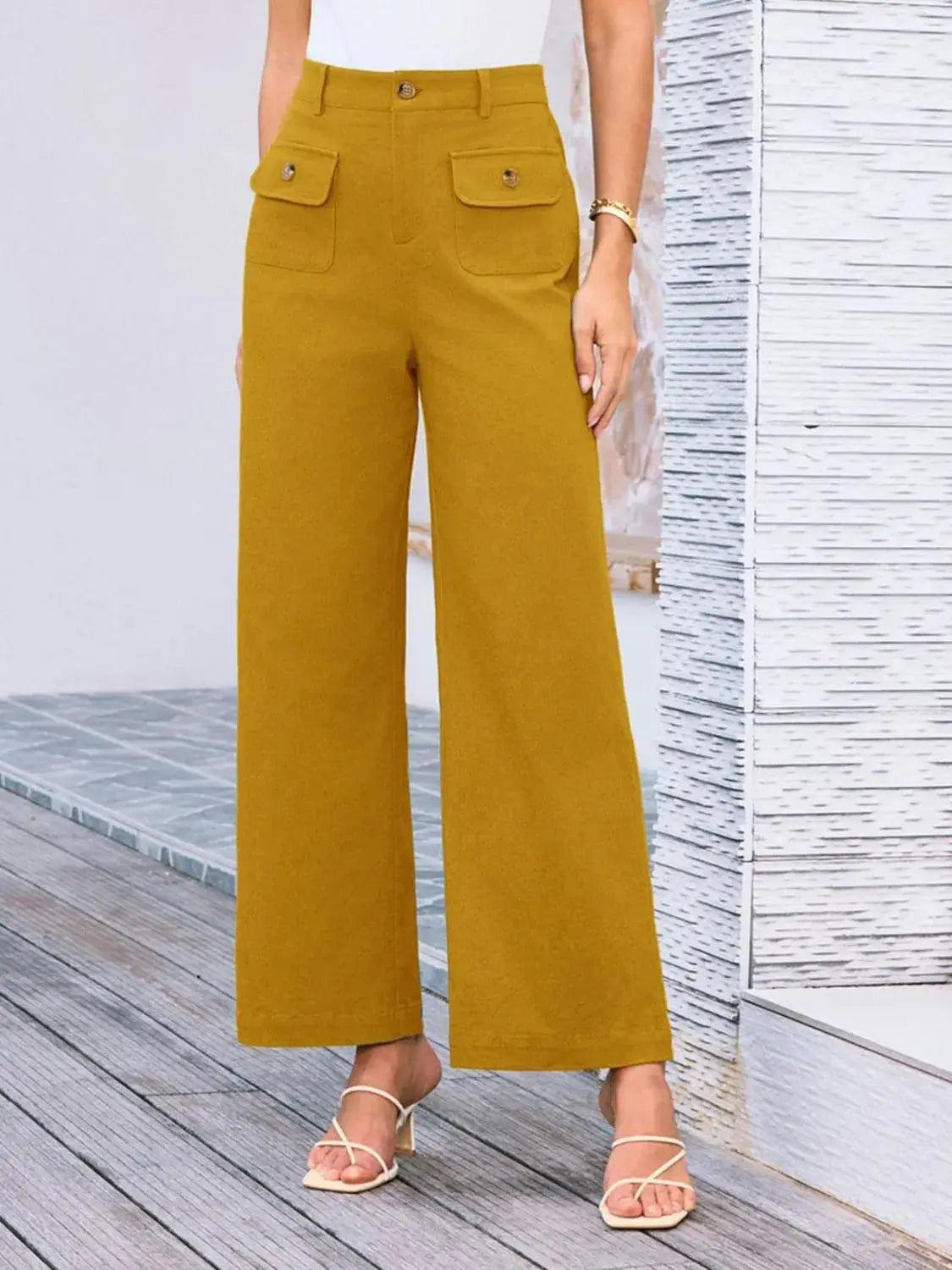 High Waist Wide Leg Pants.