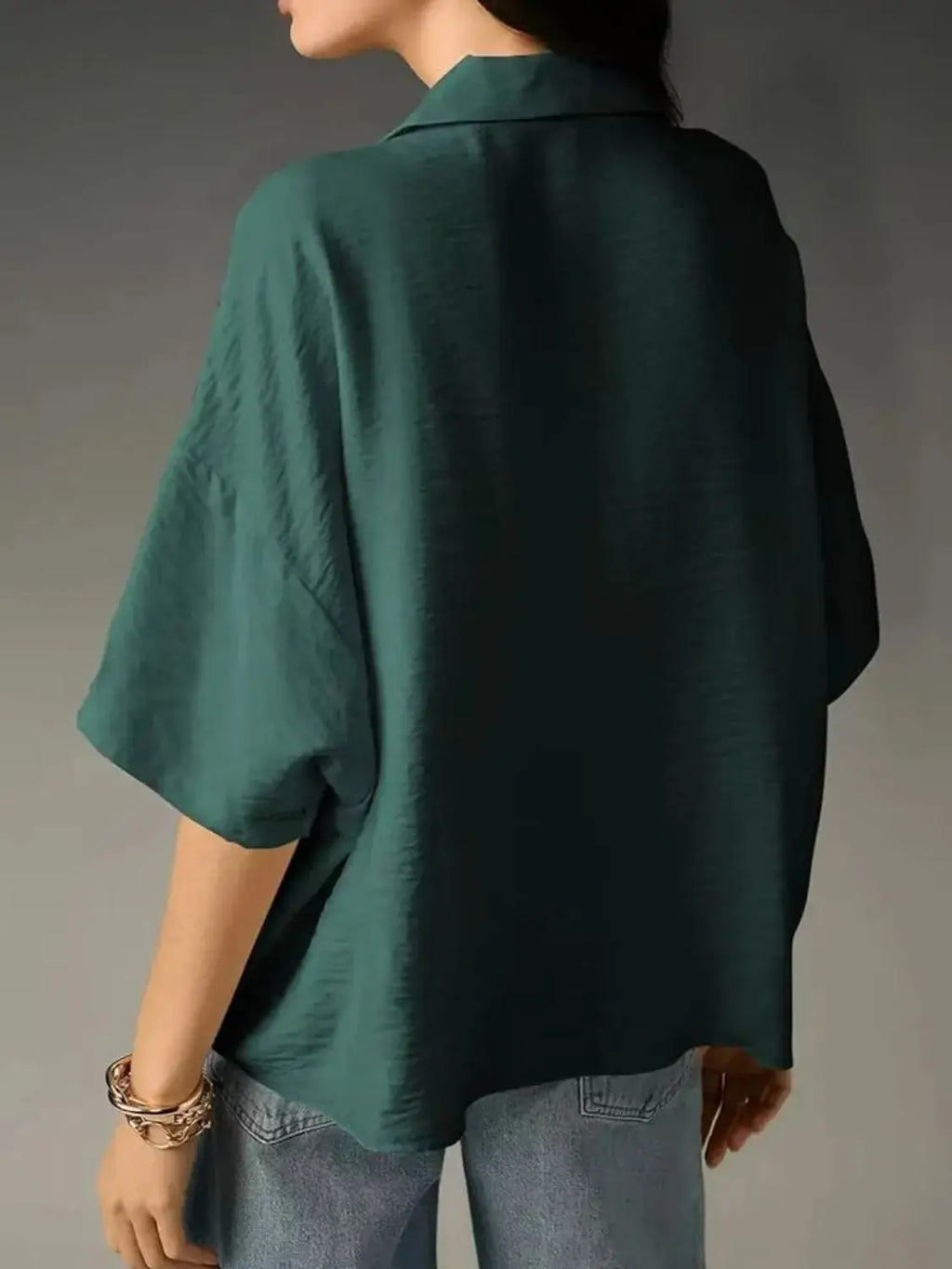 Collared Neck Half Sleeve Blouse.