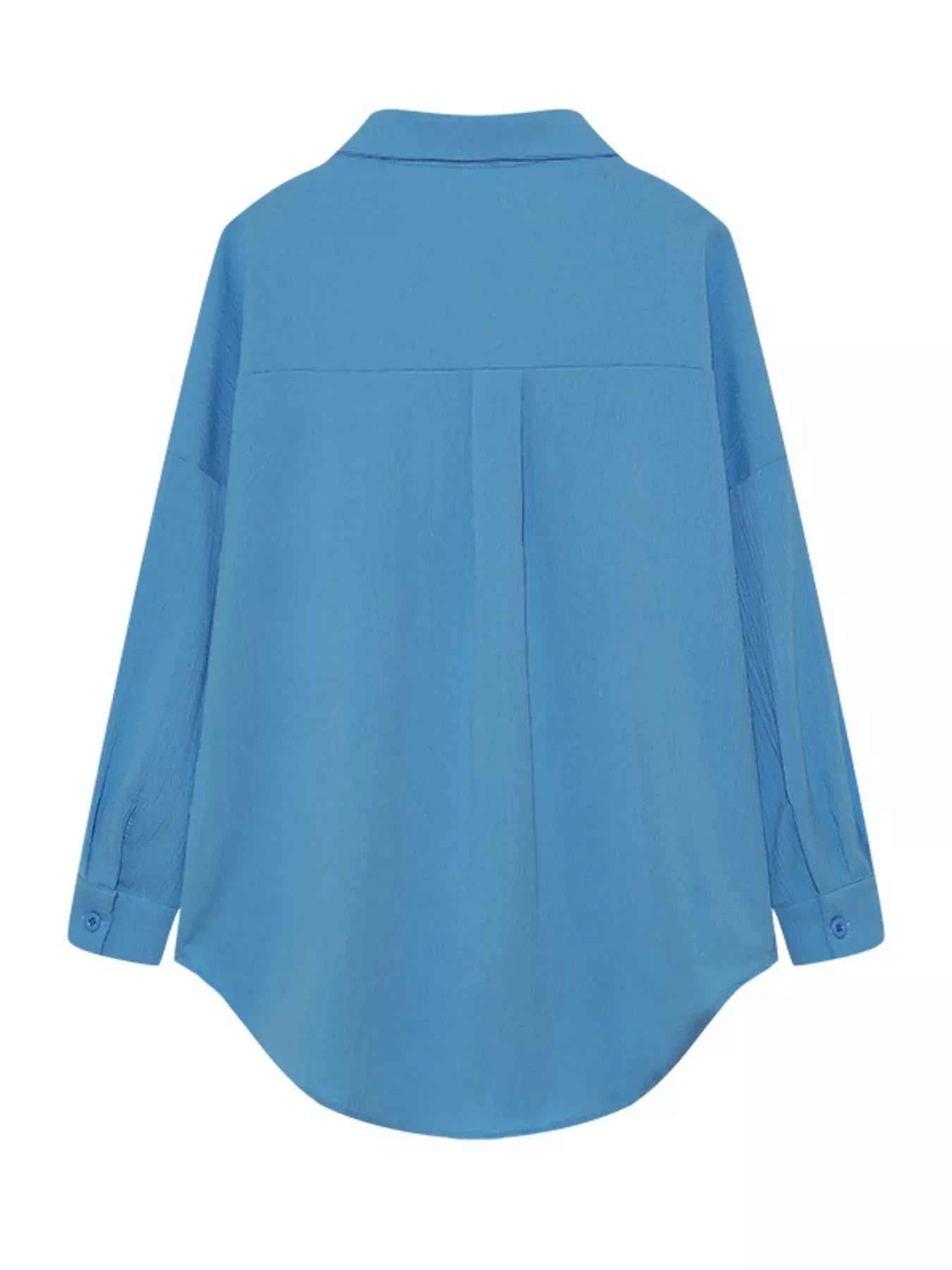 Full Size Button Up Shirt and Pants Set Plus Size