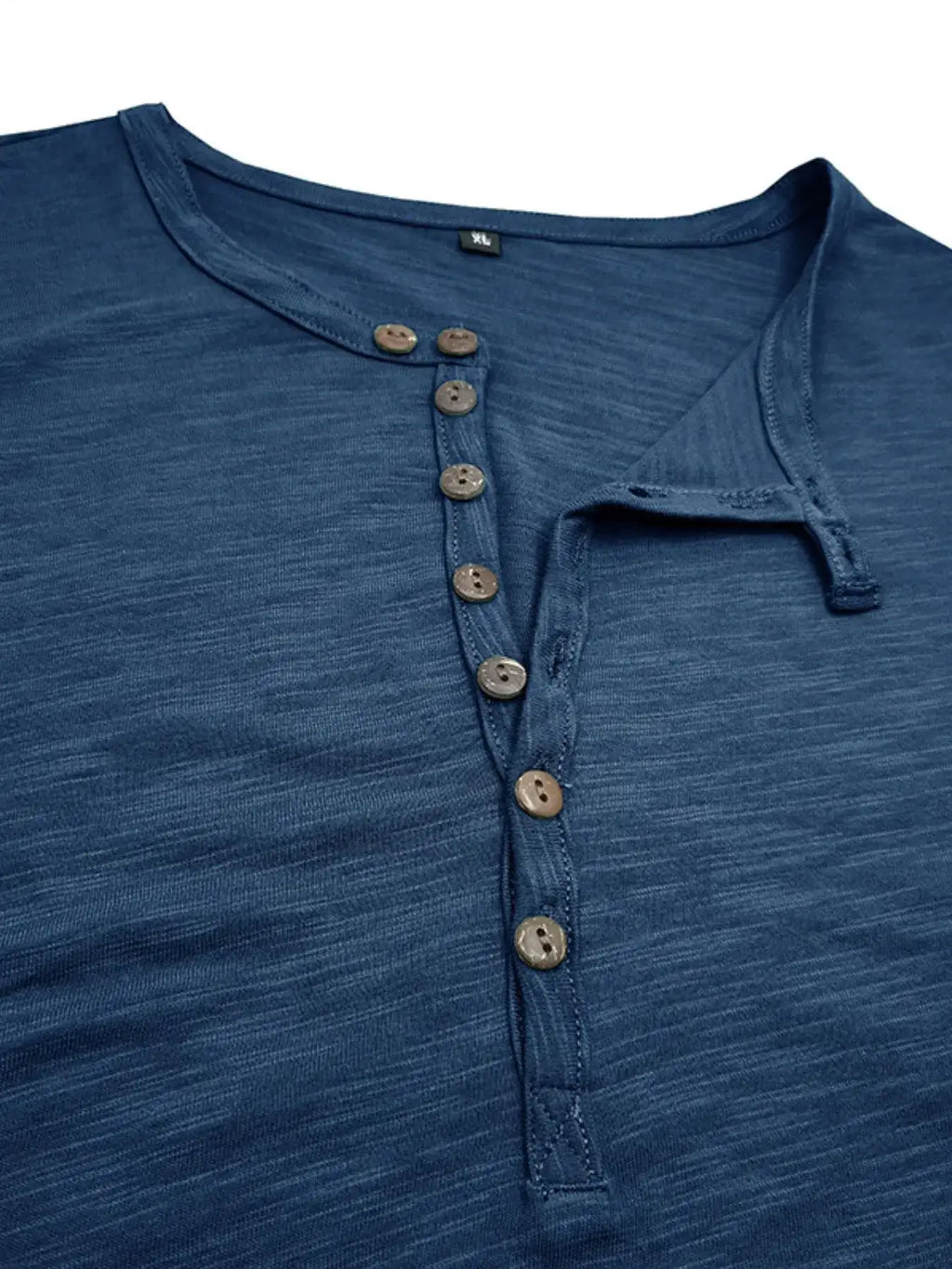 Men's Casual Henley Short Sleeve Button Top.