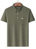 Men's Plus Size Short Sleeve Polo with Chest Pocket.