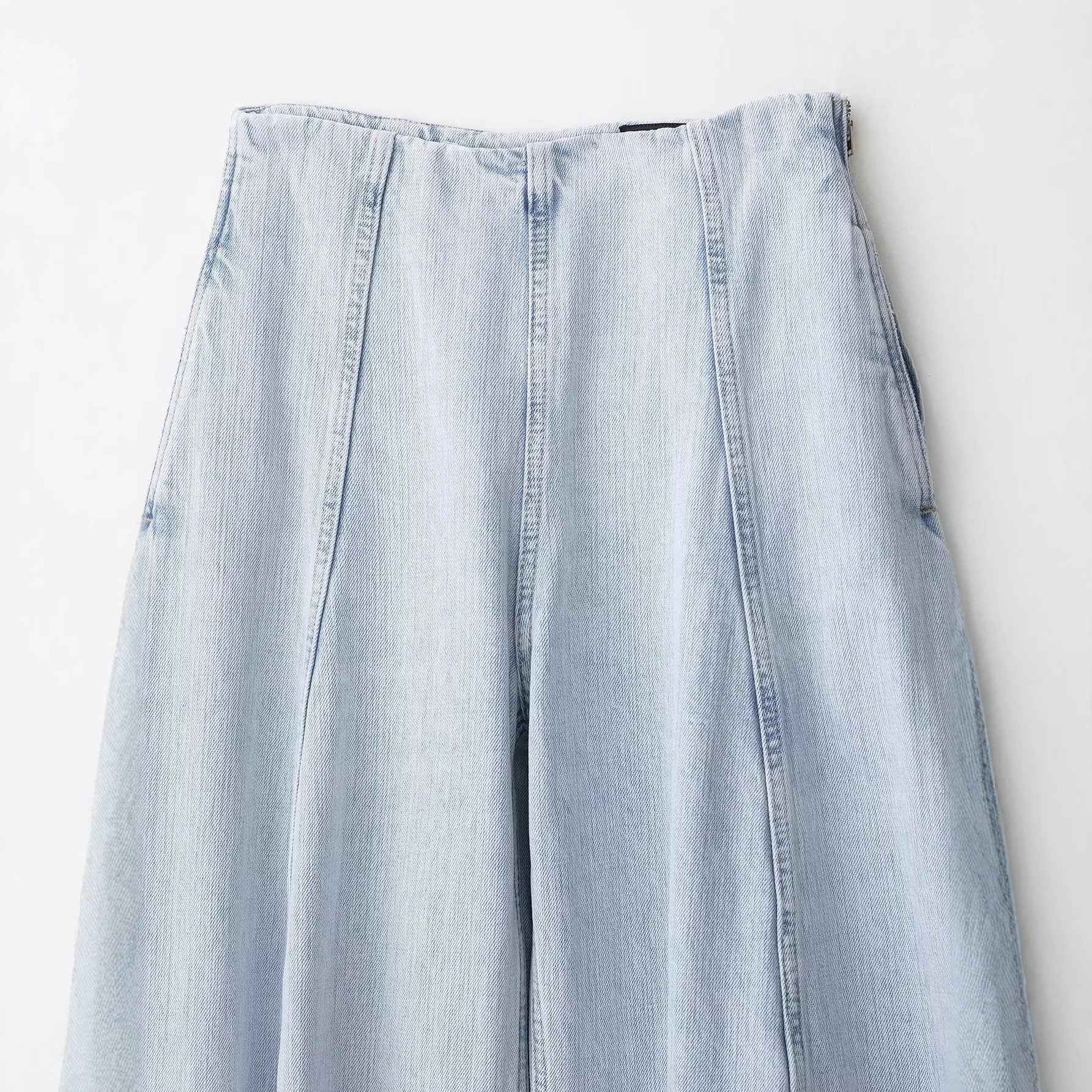 Versatile denim high waisted balloon fit loose pants for women