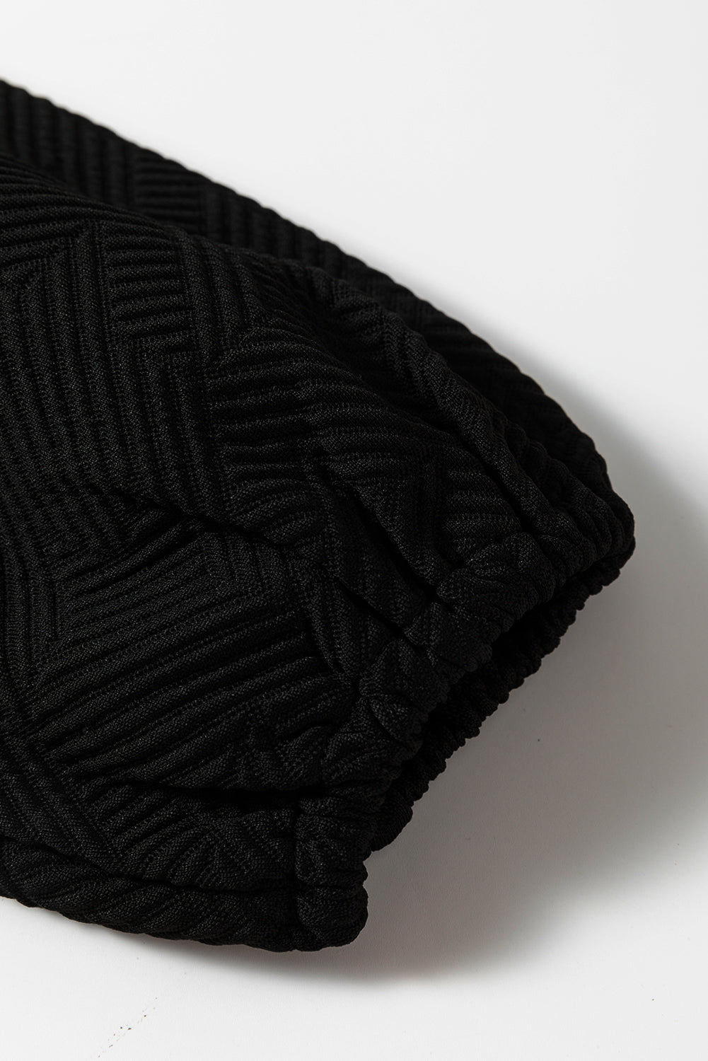 Black Textured Puff Sleeve Top and Pants Set Dear-Lover Dropshipping