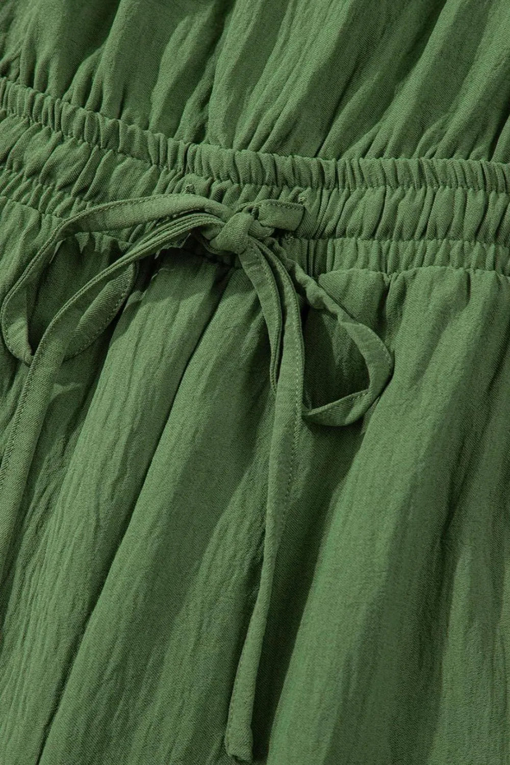 Ruffled Sleeve Wide Leg Jumpsuit.