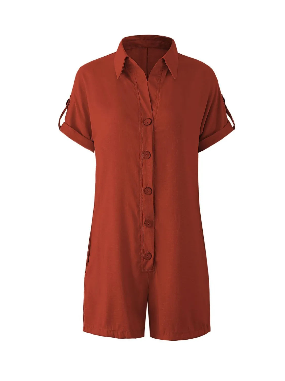 Front Short Sleeve Romper.