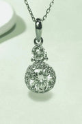 1 Carat Moissanite 925 Sterling Silver Pendant Necklace.