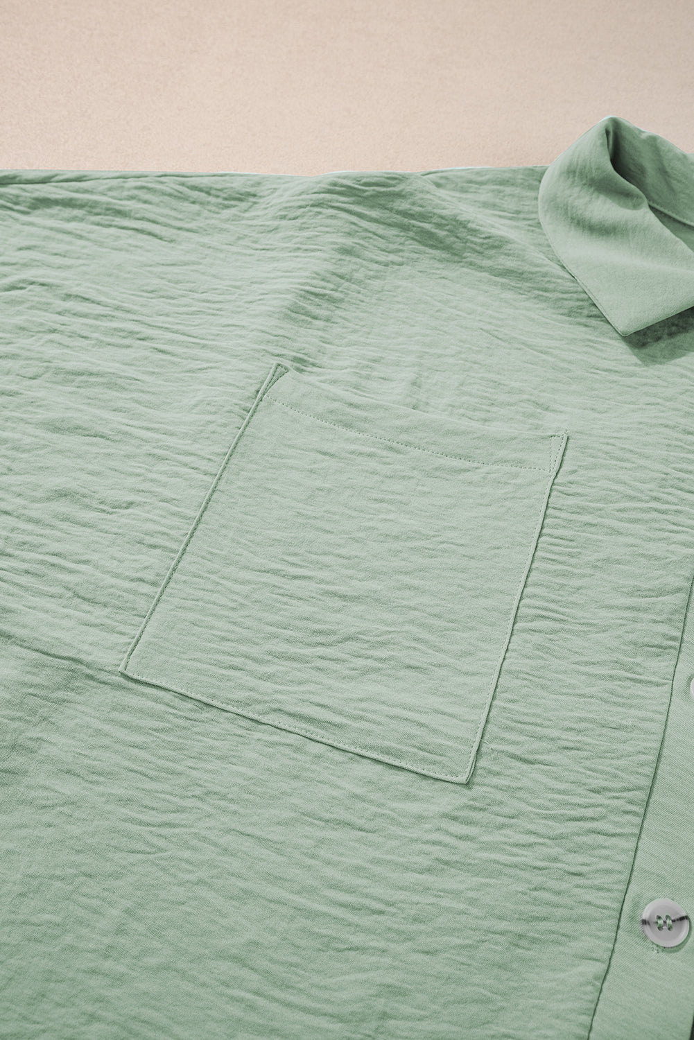 Spinach Green Half Button Collared Loose Romper Dear-Lover Dropshipping