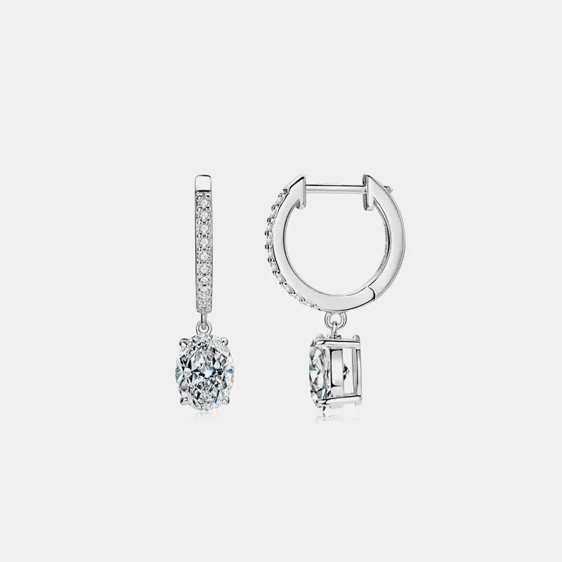 3 Carat Moissanite 925 Sterling Silver Earrings.