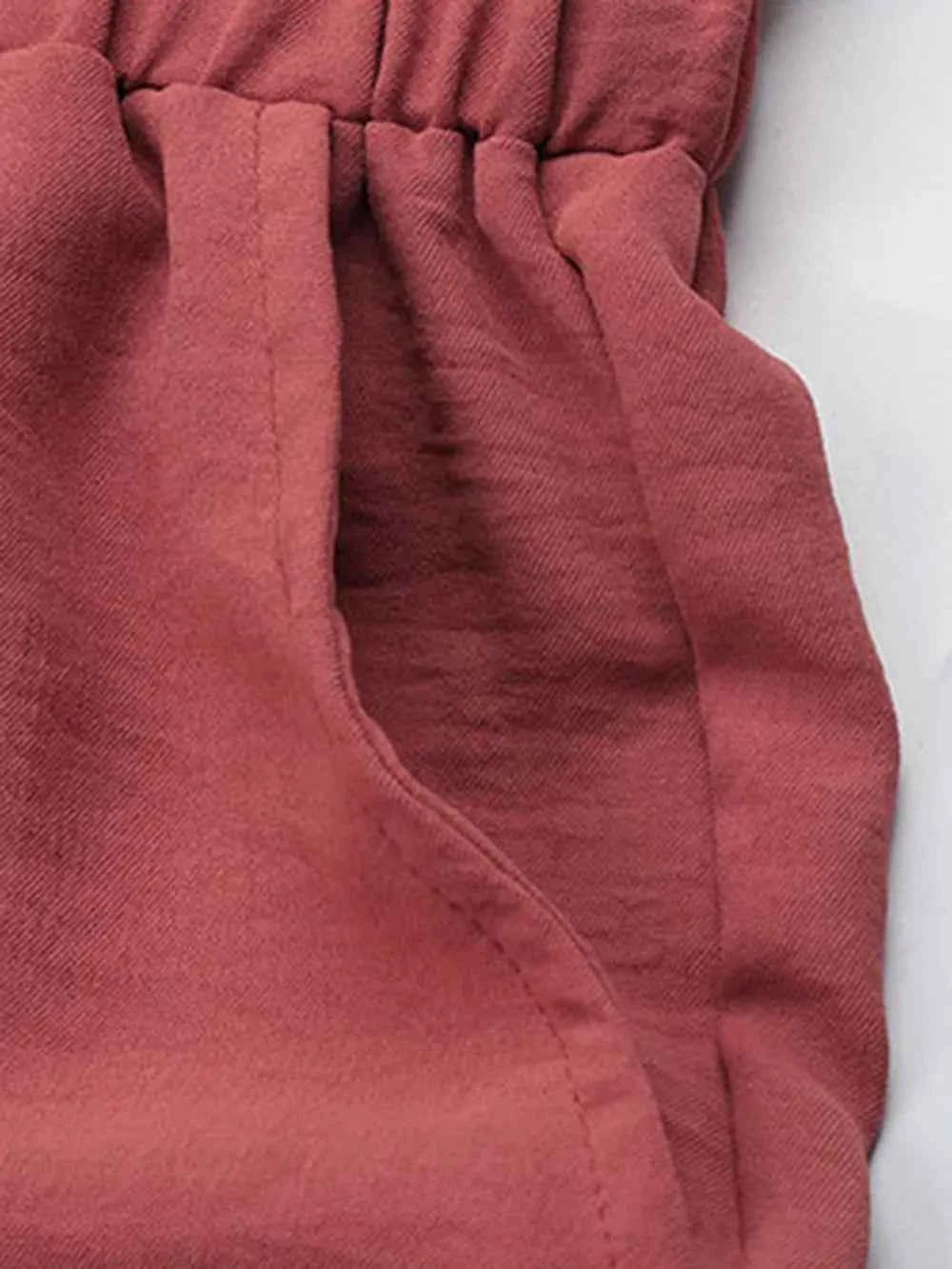 Perfee Frill Tied Wide Leg Pants.