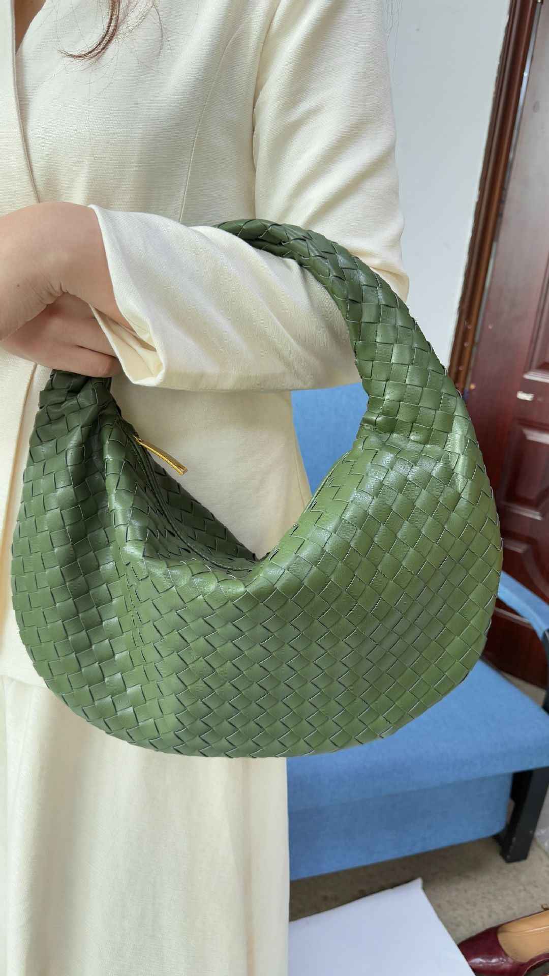 Large size women's woven bag large capacity hand-held armpit bag women's bag