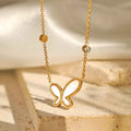 18K Gold-Plated Butterfly Necklace