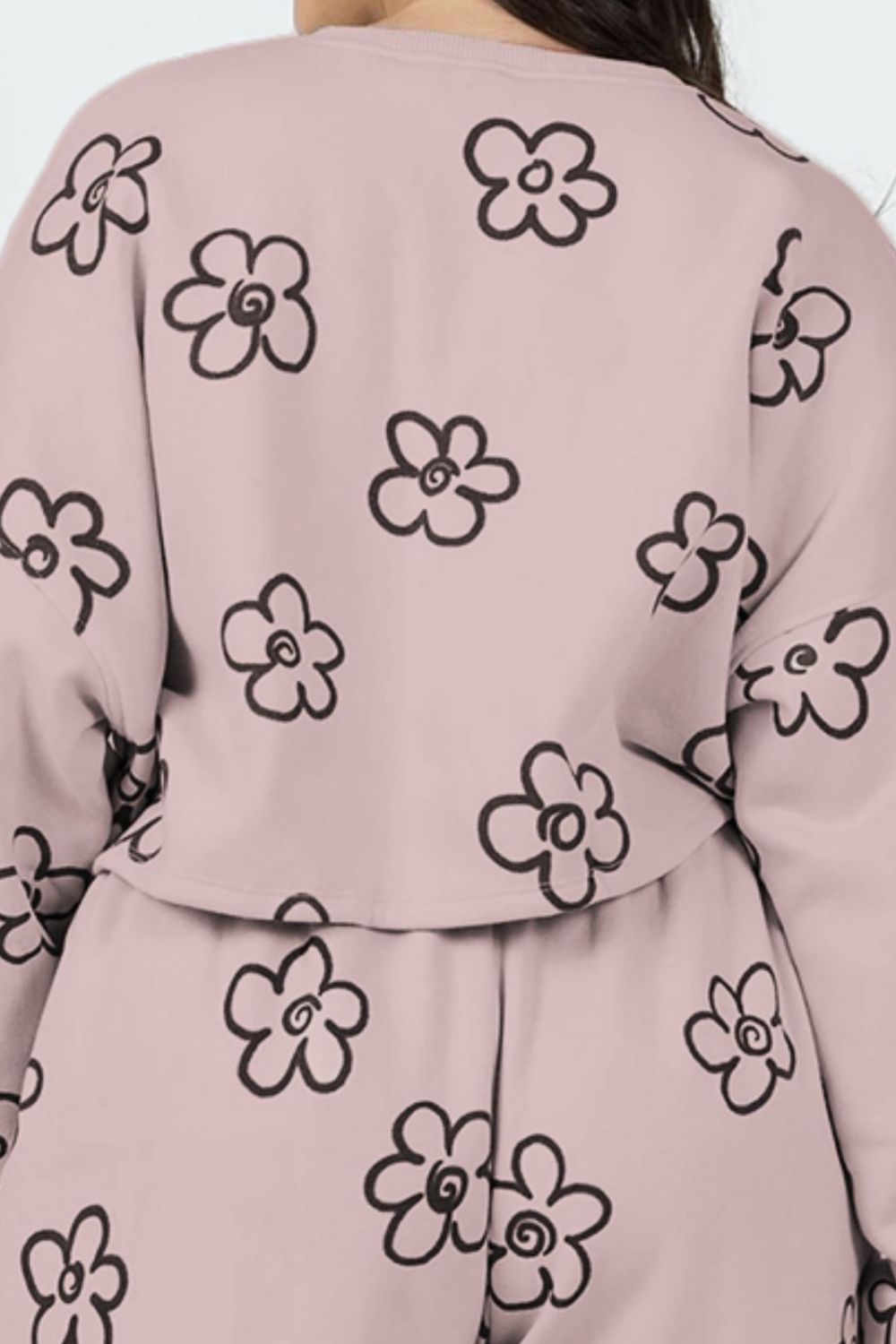 Floral Dropped Shoulder Sweatshirt and Shorts Set - CHIC TB