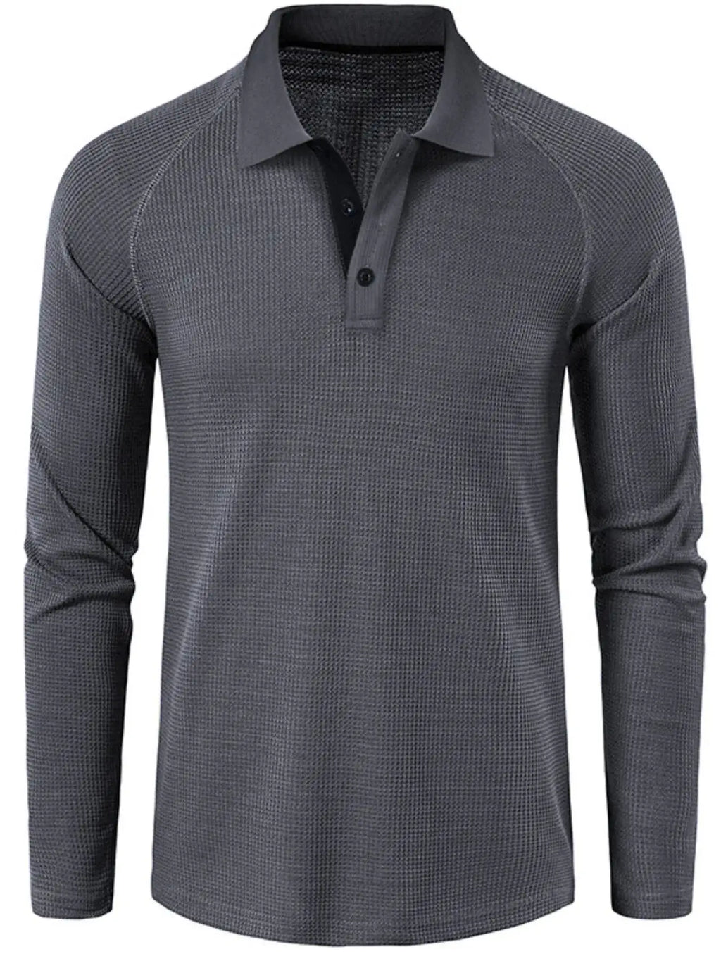 Men's Long Sleeve Textured Polo.