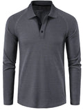 Men's Long Sleeve Textured Polo.